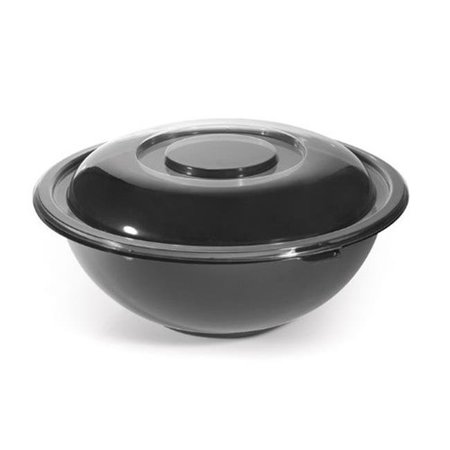 FINELINE SETTINGS Fineline Settings 5160-BK Black 160 oz. PET Serving Bowl 5160-BK